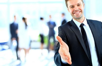 Businessman offering a handshake